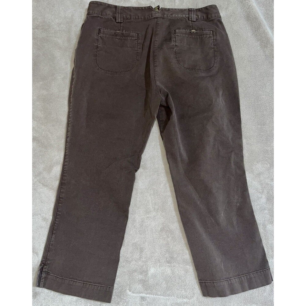 Tommy Bahama Womens Size 10 Capri Pants Brown Slash Pockets Mid Rise Flat Front - Picture 4 of 4